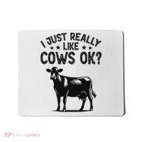 Funny Cow Animal Lover Women Farm Dairy Cattle Farming Mousepad thumb 0