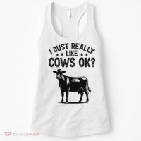 Funny Cow Animal Lover Women Farm Dairy Cattle Farming Women's Tank Top thumb 0
