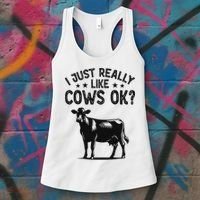 Funny Cow Animal Lover Women Farm Dairy Cattle Farming Women's Tank Top thumb 3