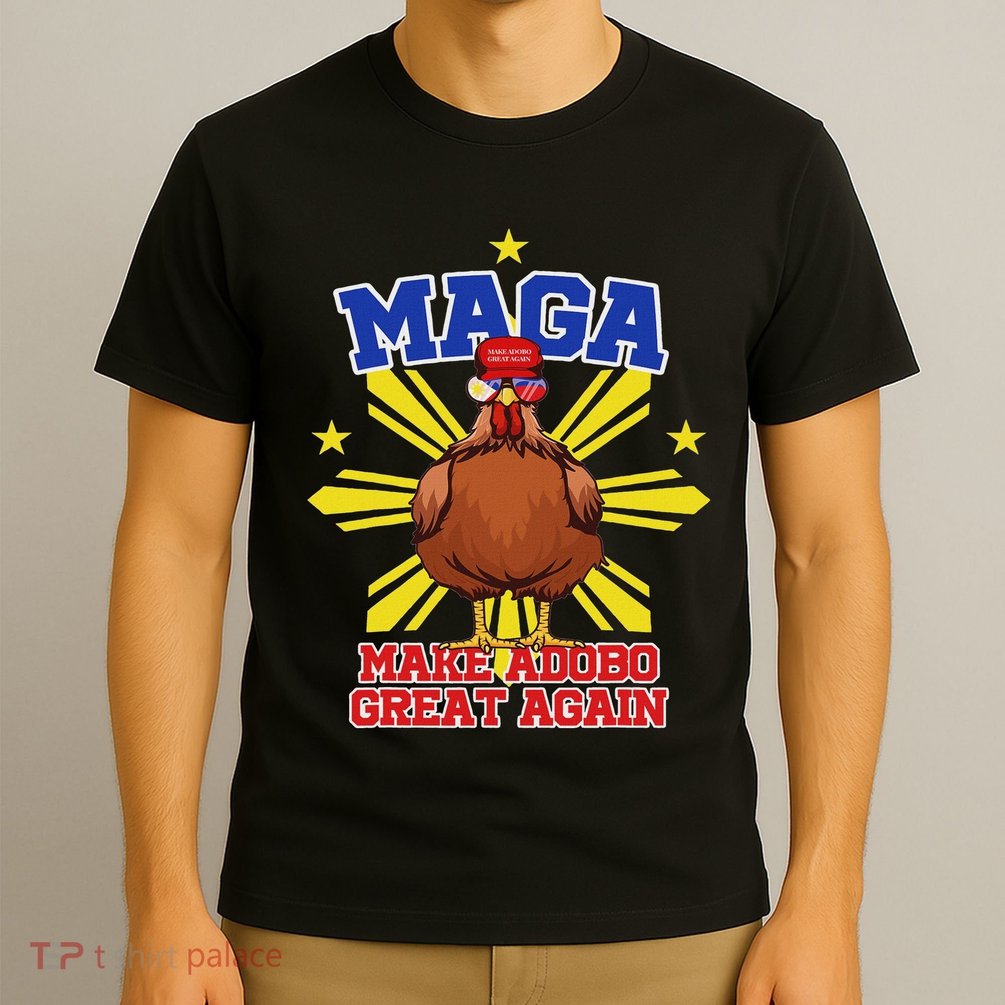 Funny Chicken Adobo Proud Pinoy Filipino T-Shirt