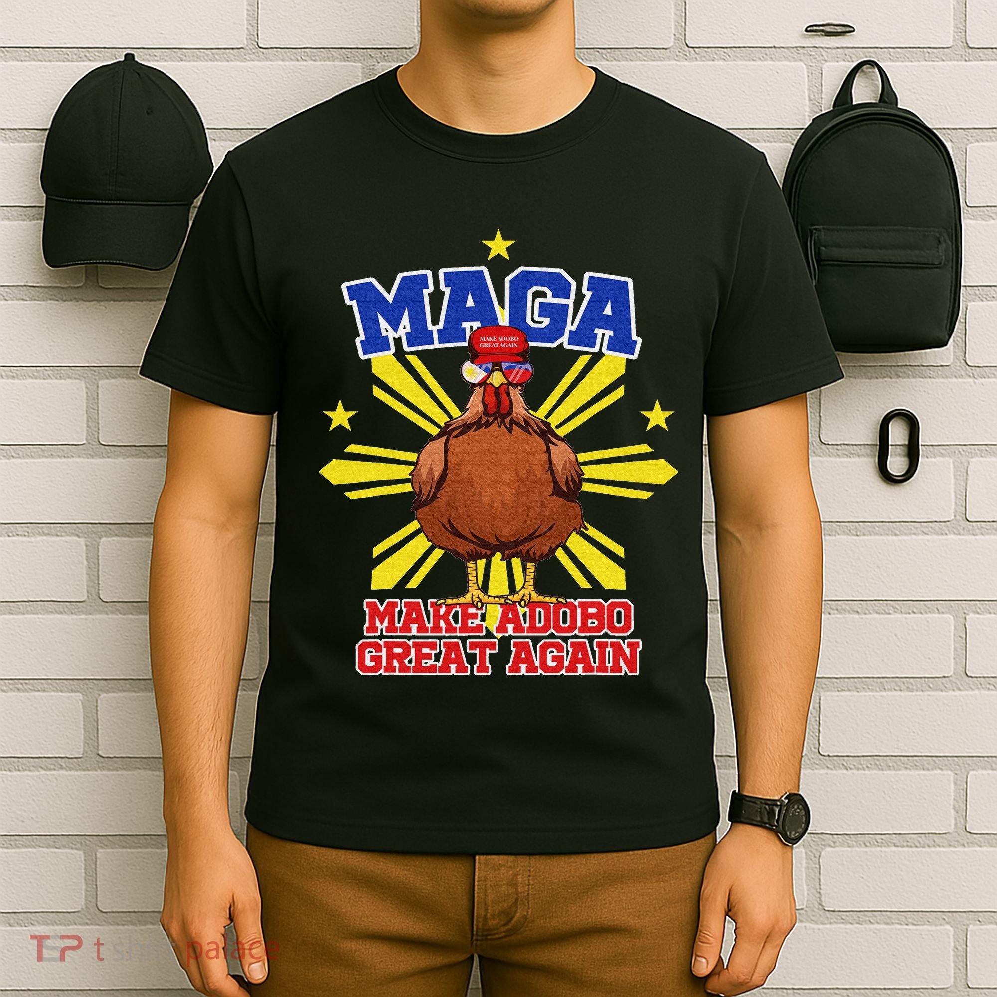 Funny Chicken Adobo Proud Pinoy Filipino T-Shirt
