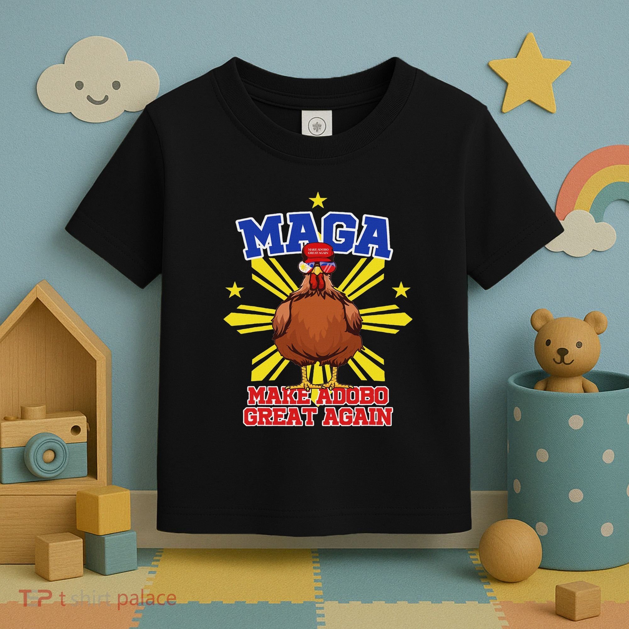 Funny Chicken Adobo Proud Pinoy Filipino Toddler T-Shirt