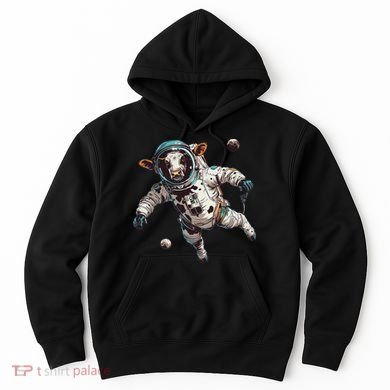 Funny Cow Astronaut In Space Hoodie