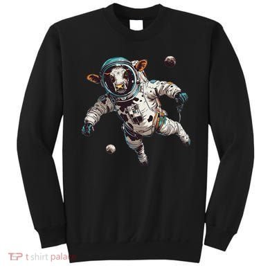 Funny Cow Astronaut In Space Sweatshirt