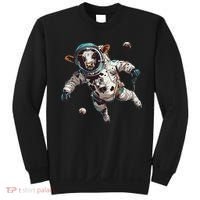 Funny Cow Astronaut In Space Sweatshirt thumb 0