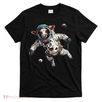 Funny Cow Astronaut In Space T-Shirt