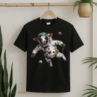 Funny Cow Astronaut In Space T-Shirt thumb 2