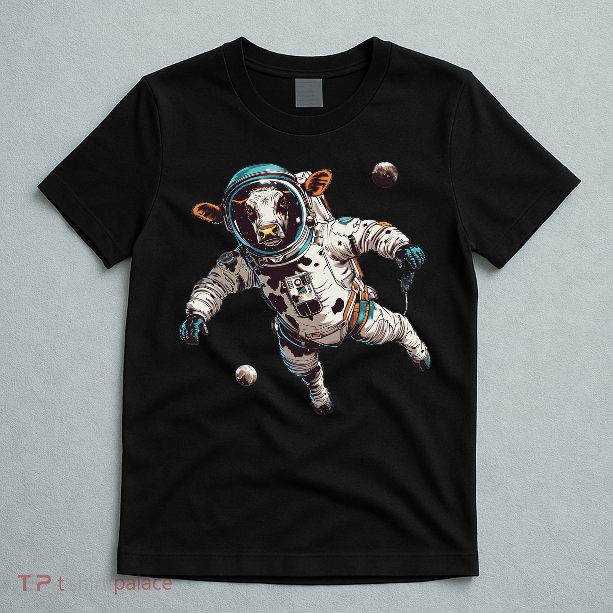 Funny Cow Astronaut In Space T-Shirt