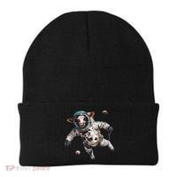 Funny Cow Astronaut In Space Beanie thumb 0