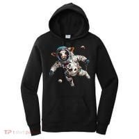 Funny Cow Astronaut In Space Women's Hoodie thumb 0