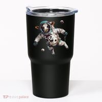 Funny Cow Astronaut In Space Tumbler thumb 0