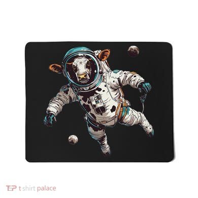 Funny Cow Astronaut In Space Mousepad