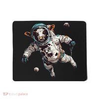 Funny Cow Astronaut In Space Mousepad thumb 0
