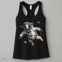 Funny Cow Astronaut In Space Women's Tank Top thumb 3