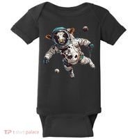 Funny Cow Astronaut In Space Baby Bodysuit thumb 0