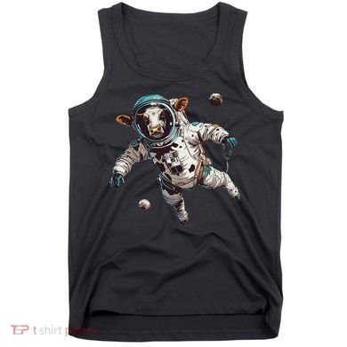 Funny Cow Astronaut In Space Tank Top