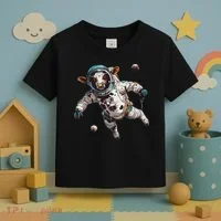 Funny Cow Astronaut In Space Toddler T-Shirt thumb 3