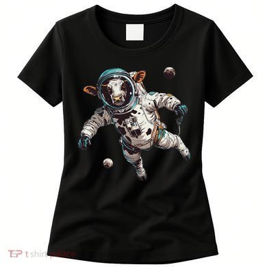 Funny Cow Astronaut In Space Women's T-Shirt