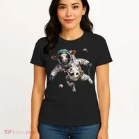Funny Cow Astronaut In Space Women's T-Shirt thumb 4