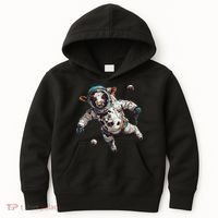 Funny Cow Astronaut In Space Kids Hoodie thumb 0