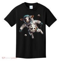 Funny Cow Astronaut In Space Kids T-Shirt thumb 0