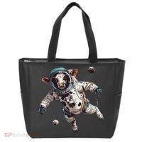 Funny Cow Astronaut In Space Tote Bag thumb 0