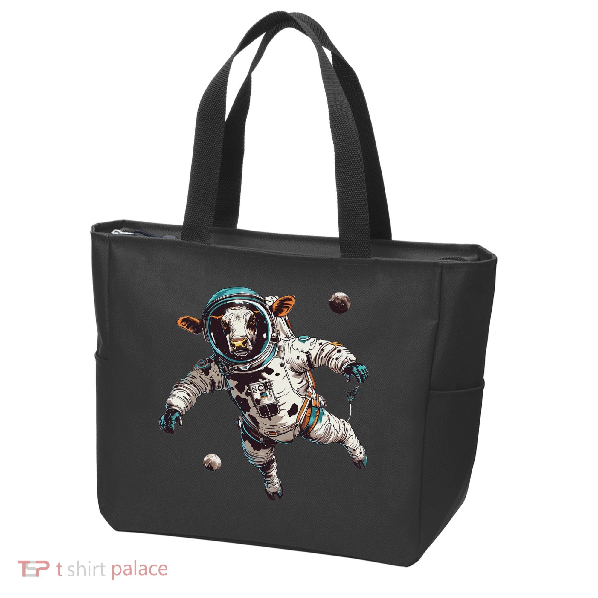 Funny Cow Astronaut In Space Tote Bag