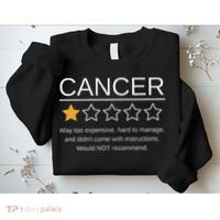 Funny Cancer Awareness One Star Rating Esophageal Ovarian Sweatshirt thumb 2