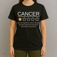 Funny Cancer Awareness One Star Rating Esophageal Ovarian T-Shirt thumb 4