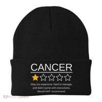 Funny Cancer Awareness One Star Rating Esophageal Ovarian Beanie thumb 0