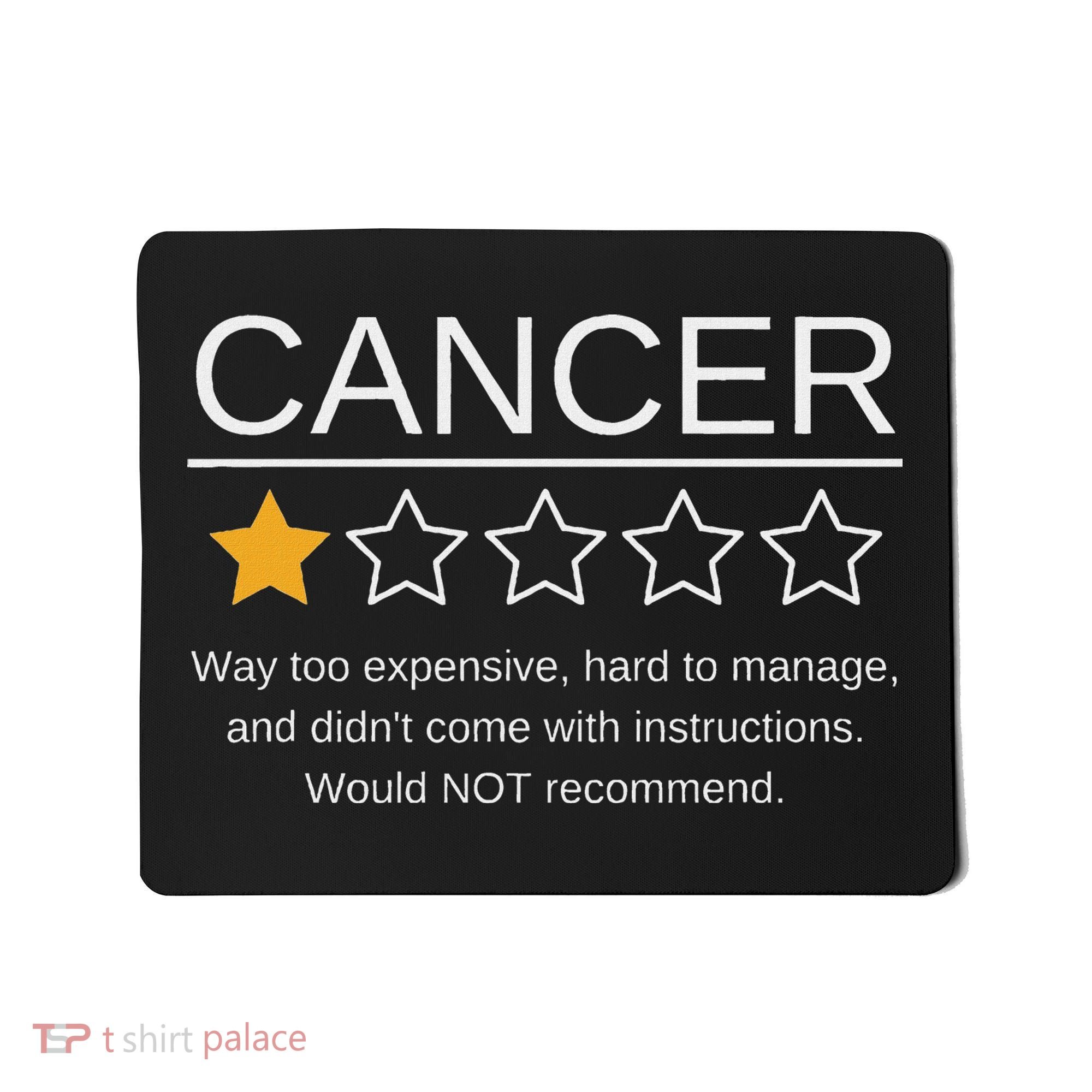 Funny Cancer Awareness One Star Rating Esophageal Ovarian Mousepad