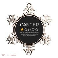 Funny Cancer Awareness One Star Rating Esophageal Ovarian Ornament thumb 0