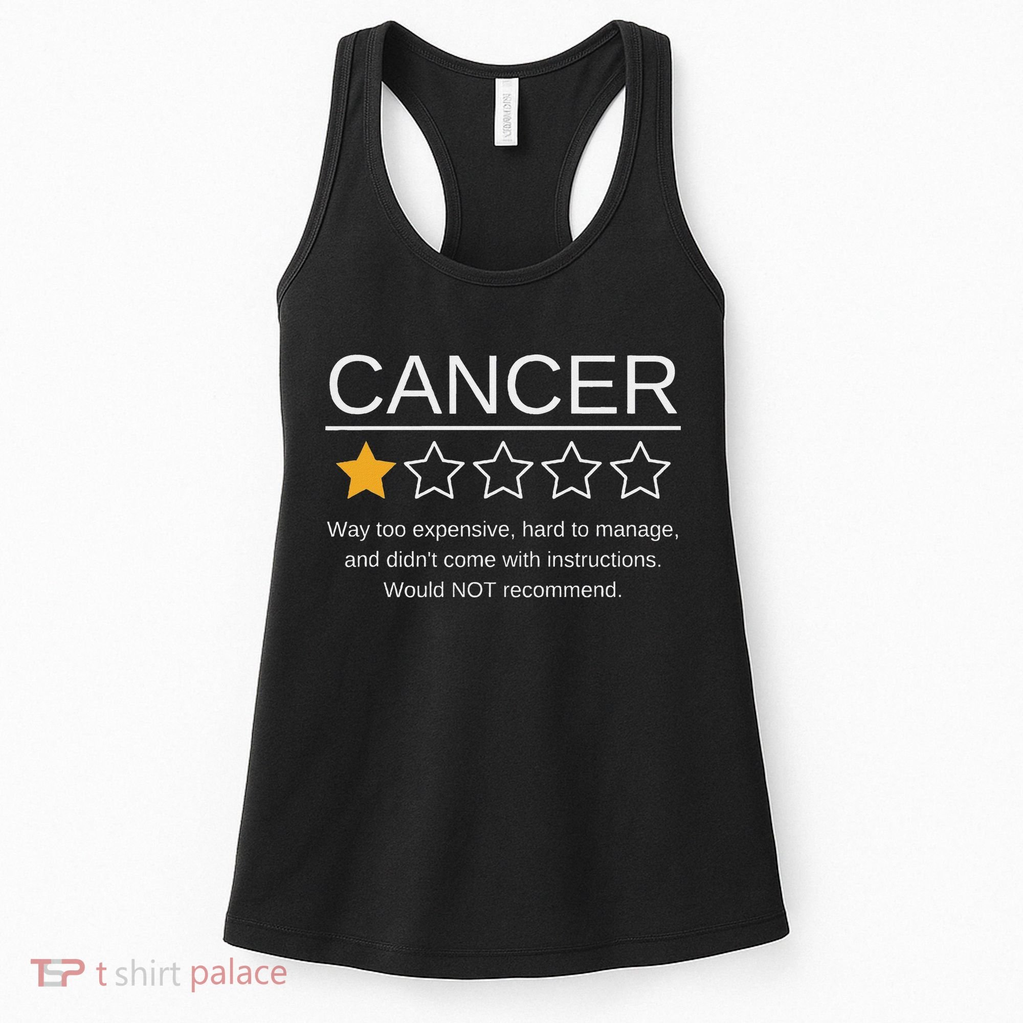 Funny Cancer Awareness One Star Rating Esophageal Ovarian Women's Tank Top