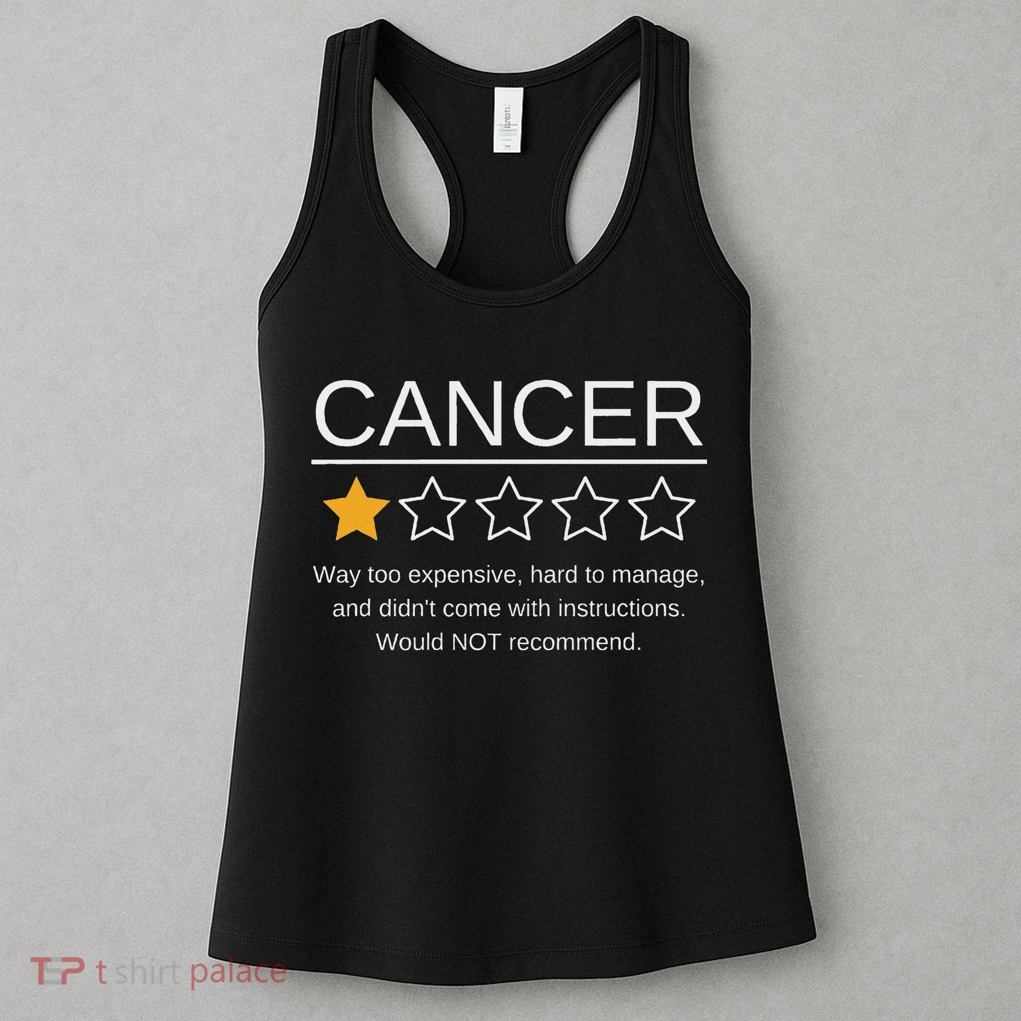 Funny Cancer Awareness One Star Rating Esophageal Ovarian Women's Tank Top