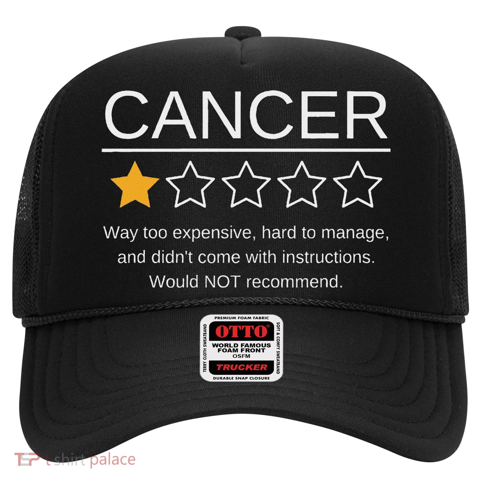 Funny Cancer Awareness One Star Rating Esophageal Ovarian Hat
