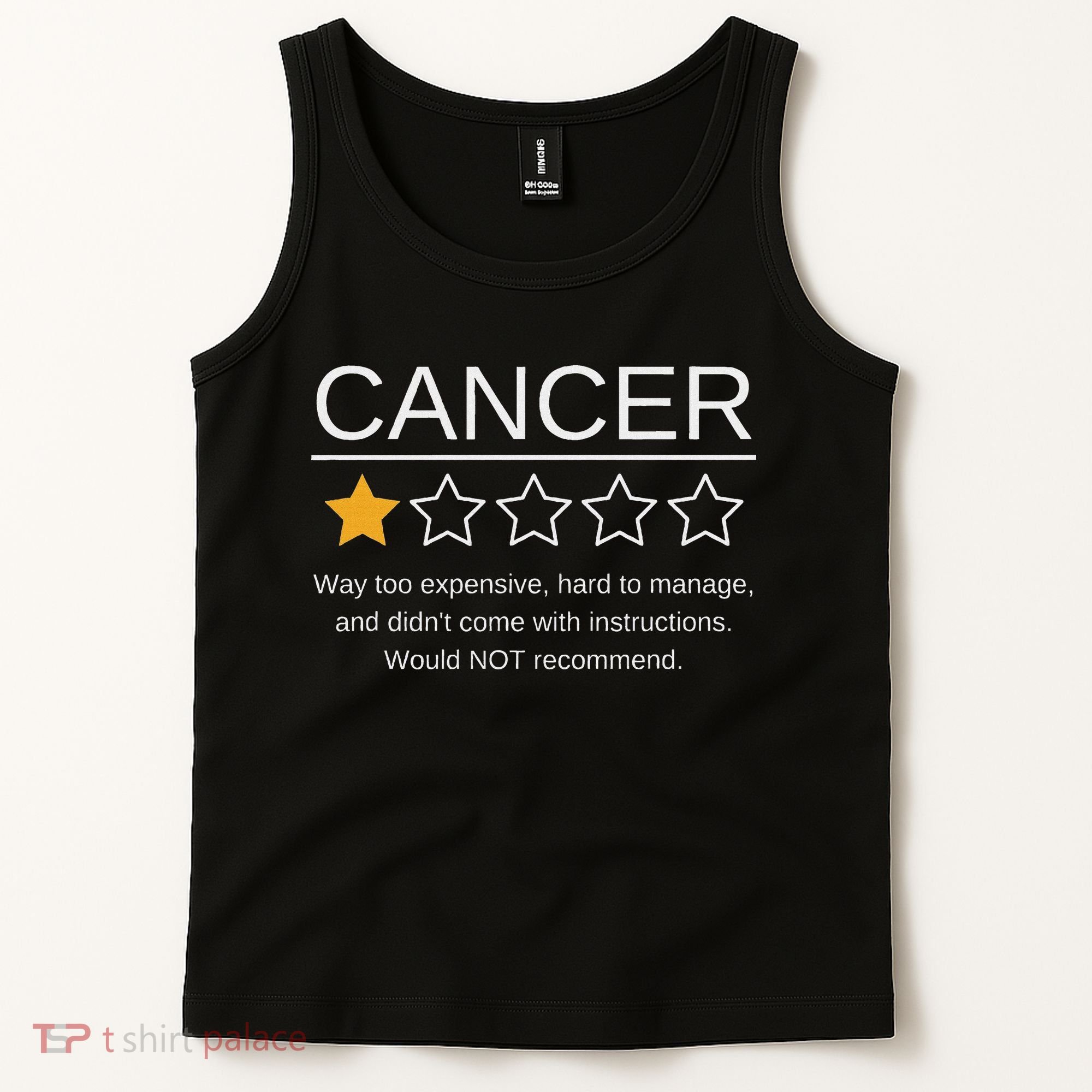 Funny Cancer Awareness One Star Rating Esophageal Ovarian Tank Top