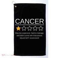 Funny Cancer Awareness One Star Rating Esophageal Ovarian Golf Towel thumb 0