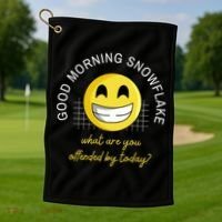 Funny Conservative Anti Cancel Culture Not Woke Golf Towel thumb 1