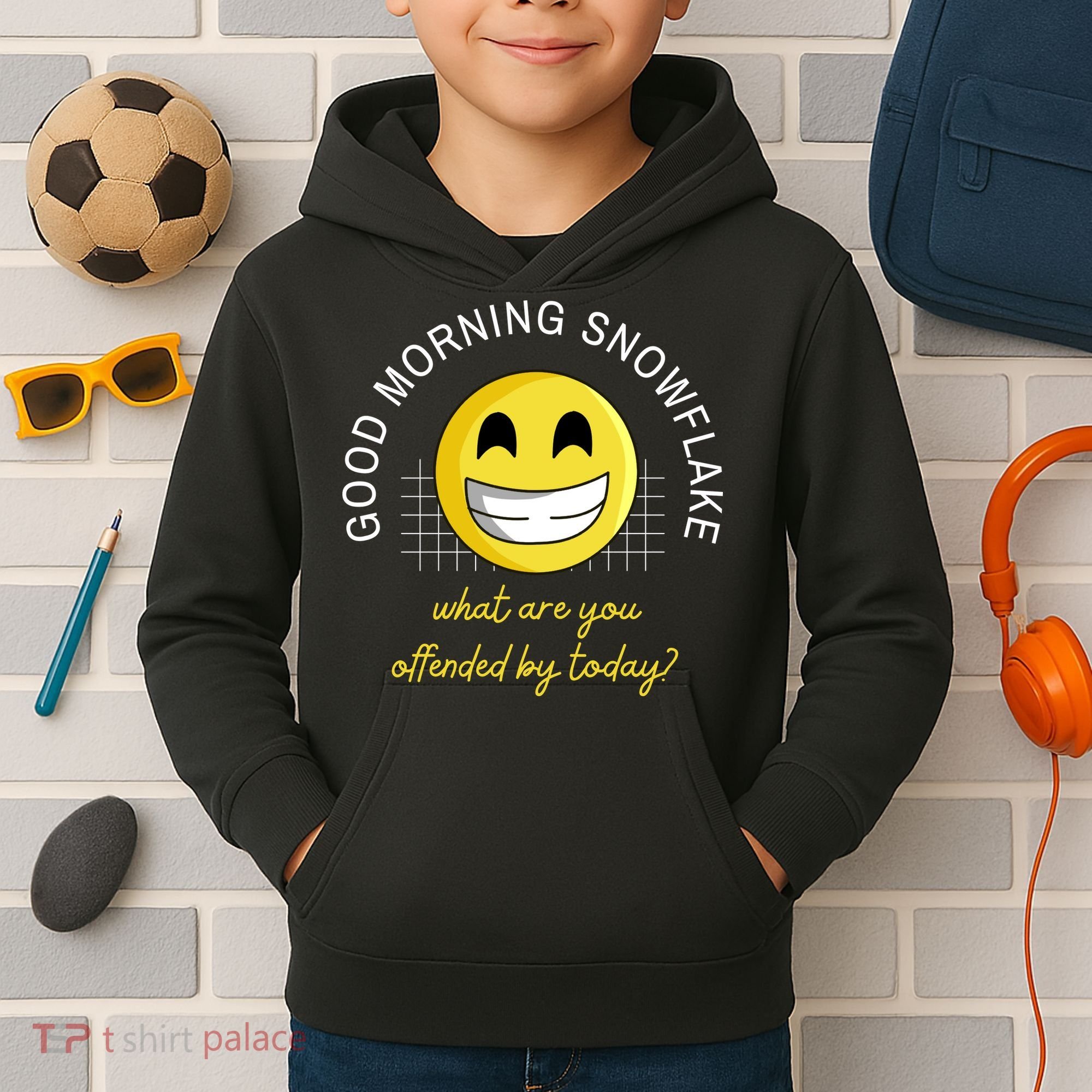 Funny Conservative Anti Cancel Culture Not Woke Kids Hoodie