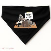 Funny Cute Adopt A Cat Skunk Raccoon Opossum USA-Made Doggie Bandana thumb 0