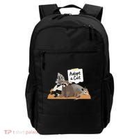 Funny Cute Adopt A Cat Skunk Raccoon Opossum Backpack thumb 0