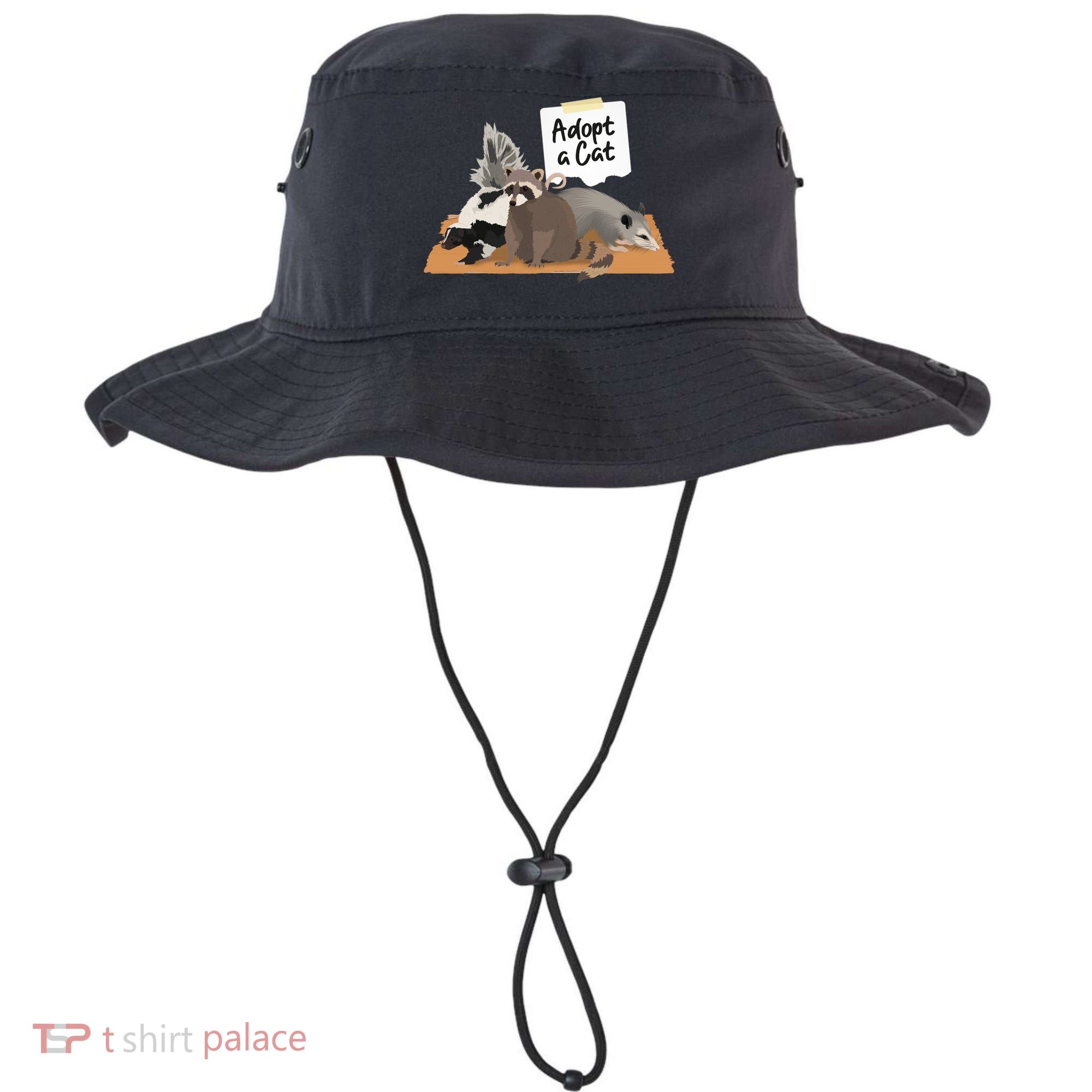 Funny Cute Adopt A Cat Skunk Raccoon Opossum Bucket Hat