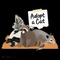Funny Cute Adopt A Cat Skunk Raccoon Opossum Coffee Mug thumb 5