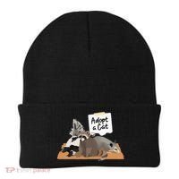 Funny Cute Adopt A Cat Skunk Raccoon Opossum Beanie thumb 0