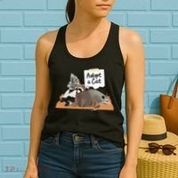Funny Cute Adopt A Cat Skunk Raccoon Opossum Women's Tank Top thumb 2