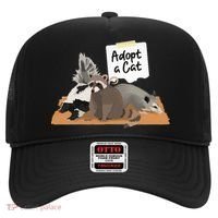 Funny Cute Adopt A Cat Skunk Raccoon Opossum Hat thumb 0