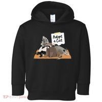Funny Cute Adopt A Cat Skunk Raccoon Opossum Toddler Hoodie thumb 0