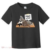 Funny Cute Adopt A Cat Skunk Raccoon Opossum Toddler T-Shirt thumb 0