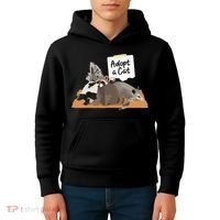 Funny Cute Adopt A Cat Skunk Raccoon Opossum Kids Hoodie thumb 4