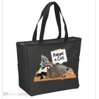 Funny Cute Adopt A Cat Skunk Raccoon Opossum Tote Bag thumb 2